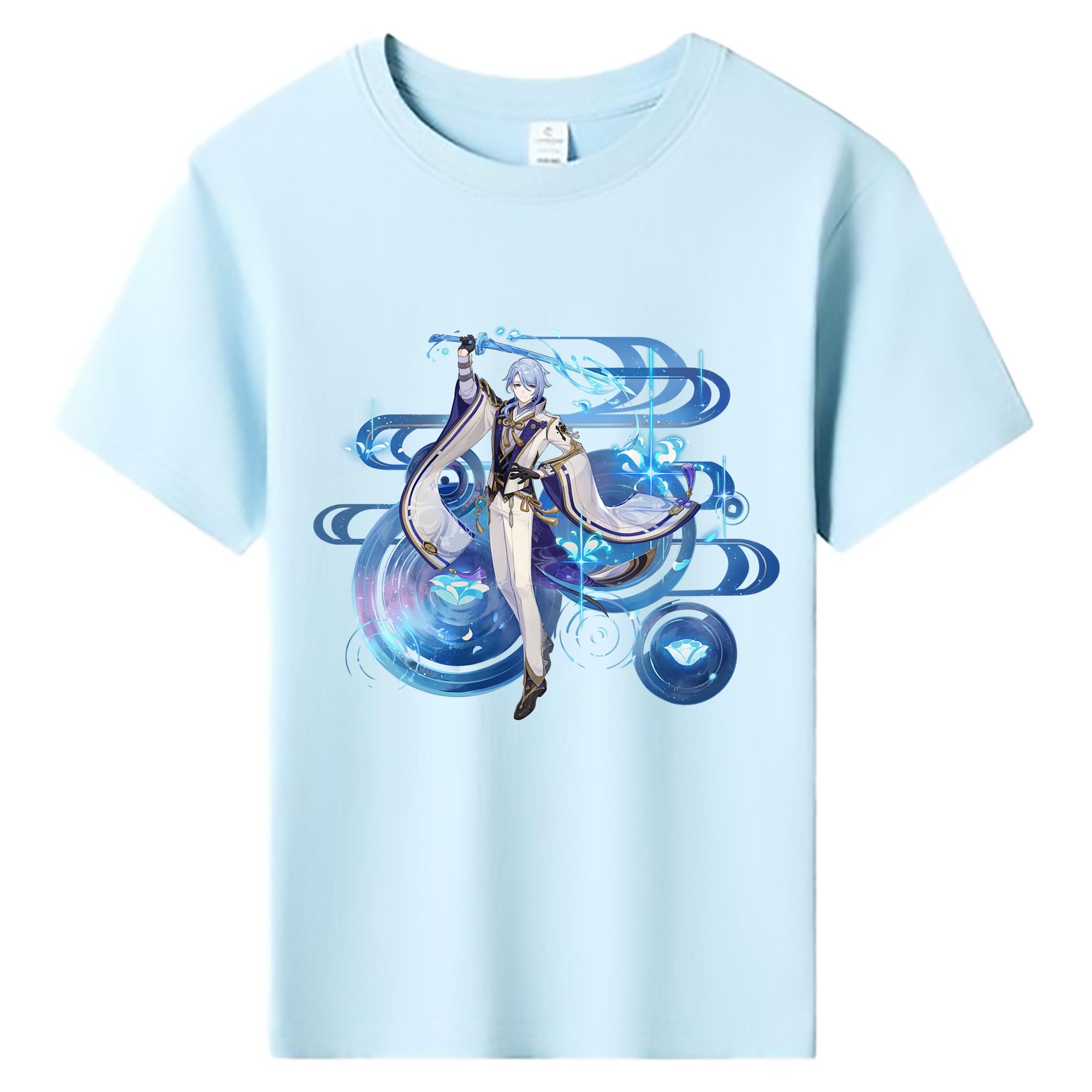 げんし神 神里綾人 かみさとあやと genshin Kamisato Ayato 綿100％キッズTシャツ（フロントプリント）